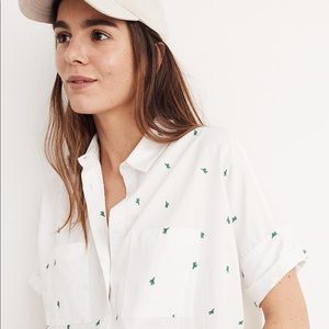 Madewell Embroidered Cactus Courier Shirt